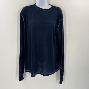 FP Movement Blue Lightweight Burnout Long Sleeve Shirt XS Thumbholes Activewear